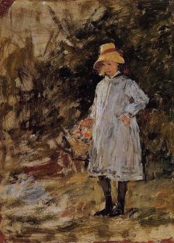 Eugene Boudin : Portrait of a Little Girl